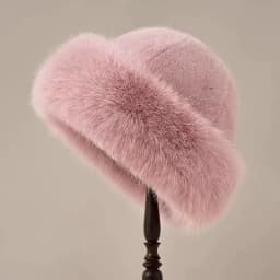 New Plush Mongolian Hat Imitating Mink Fur, Thickened and Warm Basin Hat, Windproof and Cold Proof in Autumn and Winter
