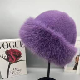 New Plush Mongolian Hat Imitating Mink Fur, Thickened and Warm Basin Hat, Windproof and Cold Proof in Autumn and Winter