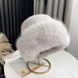 New Plush Mongolian Hat Imitating Mink Fur, Thickened and Warm Basin Hat, Windproof and Cold Proof in Autumn and Winter