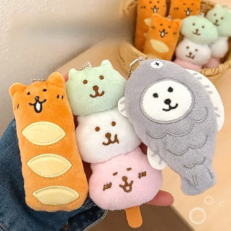 1/3 Pcs New Cute Food Pendant Creative Plush Pendant Bag Keychain Decorative Pendant