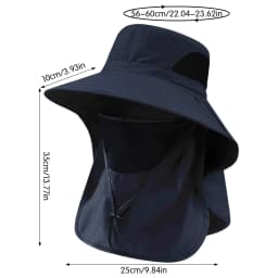 Sun Fishing Hat Women's Bucket Hat with Neck Cover Breathable Wide Brim Summer UV Protection Hat for Travel Holiday Beach