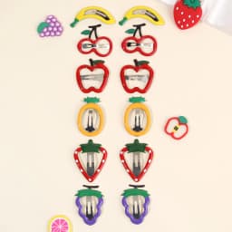 10Pcs/set Hot Cute Girls Hair Accessories Fruit BB Hair Clips Side Strawberry Hairpin Children Daily Styling Boutique Headwear