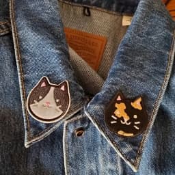 9PCS Smile Cute Cat Embroidered Patch Iron On Sew On Patches For Clothing Cap Bag Jacket DIY Gift Animal Badge With Hot Adhesive