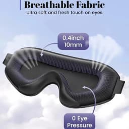 Sleep Mask Blackout Eye Mask for Sleep - 3D Breathable Soft Comfortable Eye Mask for Sleeping - Adjustable Strap Unisex