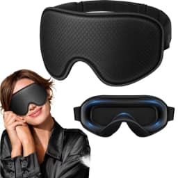 Sleep Mask Blackout Eye Mask for Sleep - 3D Breathable Soft Comfortable Eye Mask for Sleeping - Adjustable Strap Unisex