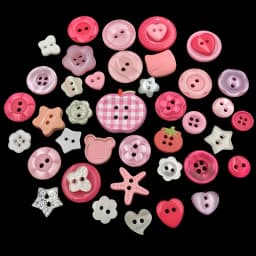 20 random patterns - pink, pink checkered, colorful plastic DIY buttons, suitable for scrapbooks, clothing decoration,