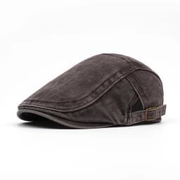Streetwear Flat Cap Unisex Casual Adjustable Ivy Cap Travel Vintage Washed Cotton Newsboy Cap Simple Daily Party Dating Hat