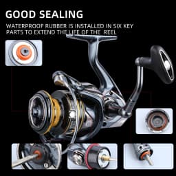 BEARKING brand New arrival Saltwater Fishing Reel Spinning 1000-6000 9+1BB 5.2:1 Max Drag 12KG Water-Proof Reels