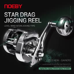 NOEBY Light Jigging Reel 5000 Series Star Drag Baitcasting Jigging Reel Brass Gear 12kg Max Drag Saltwater Fishing