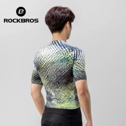 ROCKBROS Summer Cycling Jersey Breathable High Elastic Short Sleeves Jersey Shirt Male Cycling Jersey Set Men Cycling Clothing