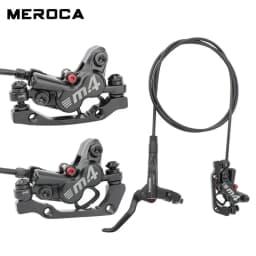 MEROCA M4 4 Piston Brakes Dual-Piston Braking Hydraulic Brakes MTB 22.2MM Diameter Tube Length 800/1400MM Bike Accessories