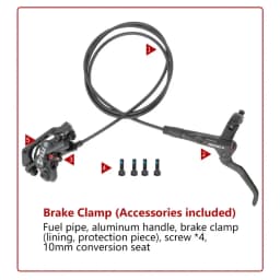 MEROCA M4 4 Piston Brakes Dual-Piston Braking Hydraulic Brakes MTB 22.2MM Diameter Tube Length 800/1400MM Bike Accessories