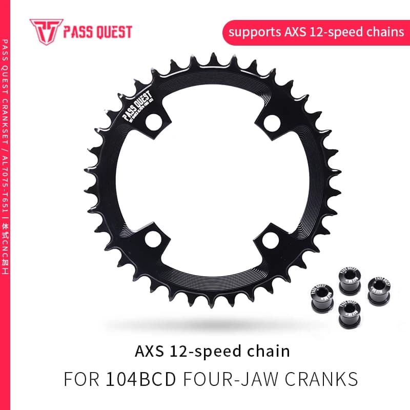 12 Speed AXS Support 104mm BCD SLX M670 M552 Mountain Bike MTB Chainring 104BCD 32T 34T 36T 38T 40T 42T Black Silver