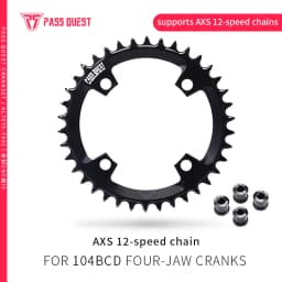 12 Speed AXS Support 104mm BCD SLX M670 M552 Mountain Bike MTB Chainring 104BCD 32T 34T 36T 38T 40T 42T Black Silver