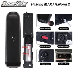 ChamRider Original Battery 48V 20AH 52V Ebike Battery 36V Hailong Max 50A BMS 350W 500W 750W 1000W 1500W 21700 Cell BBS02 BBS03