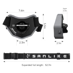 SANLIKE Fishing Fighting Belt Rod Belly Top Carber Fiber Adjustable Protection Waist Fish Pole Holder Fishing Tool Accessories