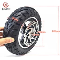 10 Inch Tubeless Tyre 10x2.75-6.5 Wheel+Disc Brake Disc 10mm for Electric Scooter Off-Road Vacuum Explosion-proof Tire Parts