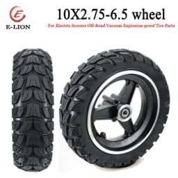 10 Inch Tubeless Tyre 10x2.75-6.5 Wheel+Disc Brake Disc 10mm for Electric Scooter Off-Road Vacuum Explosion-proof Tire Parts