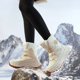 GOLDEN CAMEL Women's Winter Snow Boots Waterproof Hiking Boot Non-slip Northeast Cold-proof Plus Velvet Warm Cotton Shoes Winter
