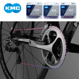 KMC X10 X11 X12 Bicycle Chain Road Mountain Bike 10/11/12Speed Bicycle Aurora Chain Compatible for SHIMANO Chain with Links Lock
