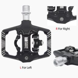 ThinkRider Bicycle Lock Pedal 2 In 1 With Free Cleat For SPD System MTB Road Aluminum Anti-slip Sealed Bearing Lock Accessories