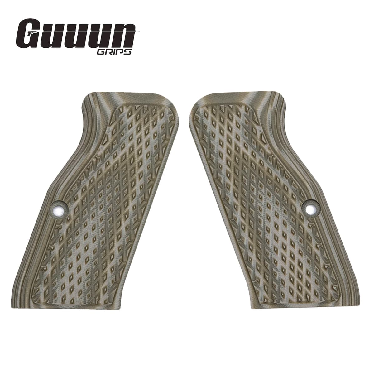 Guuun G10 Grips For Large Frame Tanfoglio Diamond Cut Texture Medium Size