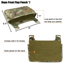 FCPC V5 DOPE Front Flap G-hook Pouch Triple Magazine Insert For 5.56 7.62 AR15 Kangaroo Bag FCSK Plate Carrier Hunting Vest