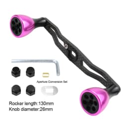 EKfan 130MM 105MM Suitable For DAI&SHI New Carbon Fiber Fishing Handle For Bait Casting Water-drop And Drum-Wheel Jig Reel
