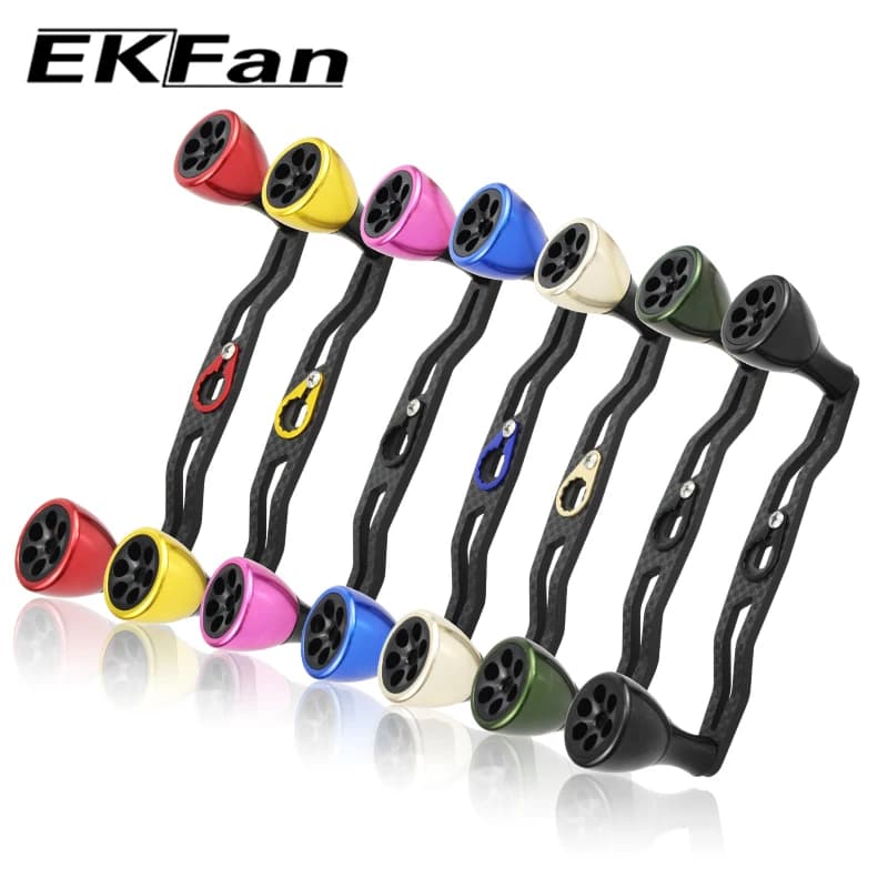 EKfan 130MM 105MM Suitable For DAI&SHI New Carbon Fiber Fishing Handle For Bait Casting Water-drop And Drum-Wheel Jig Reel
