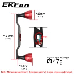 EKfan 130MM 105MM Suitable For DAI&SHI New Carbon Fiber Fishing Handle For Bait Casting Water-drop And Drum-Wheel Jig Reel