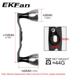 EKfan 130MM 105MM Suitable For DAI&SHI New Carbon Fiber Fishing Handle For Bait Casting Water-drop And Drum-Wheel Jig Reel