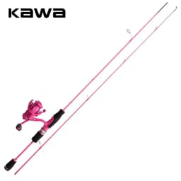Kawa Carbon Fiber Fishing Rod Super Light Pink Color Super Soft Rod UL Action 2 Sections Portable For Fishing