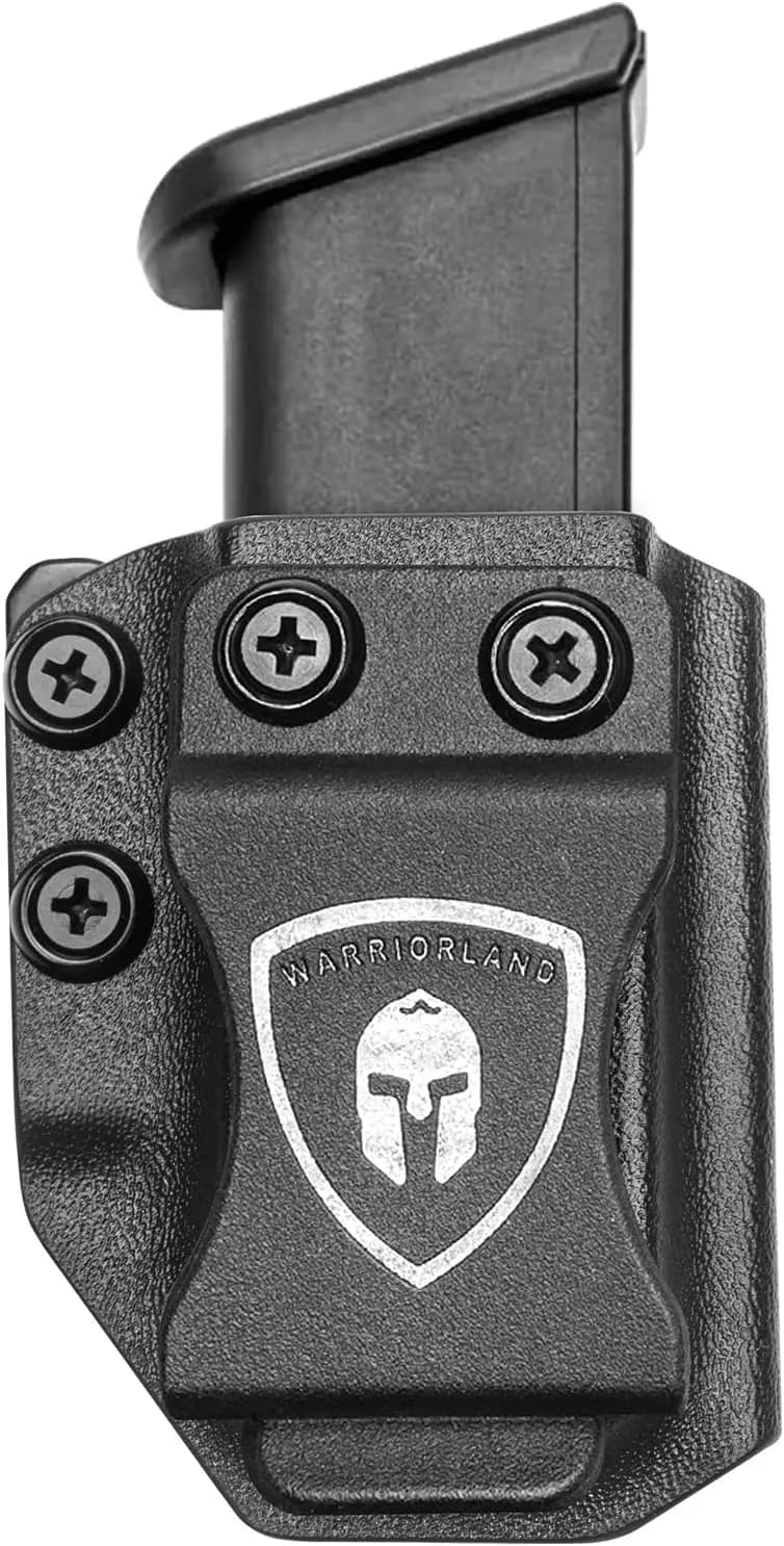 Universal Magazine Kydex Holster IWB/OWB Mag Carrier with 1.75 " Metal Clip Fit: 9mm/.40 Double Stack