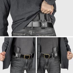 Universal Magazine Kydex Holster IWB/OWB Mag Carrier with 1.75 " Metal Clip Fit: 9mm/.40 Double Stack