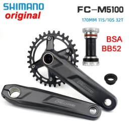 SHIMANO Deore FC M5100 Crankset 1x11Speed MTB Sprocket Mountain Bike Crankarm 170/175mm 34T/36T 11V Crankit BB MT500 MT501 BB52