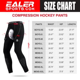 Han Duck Compression Hockey Pants with Athletic Cup & Sock Tabs, Hockey Jock for Men & Boy - Senior and Junior - Adult and Youth