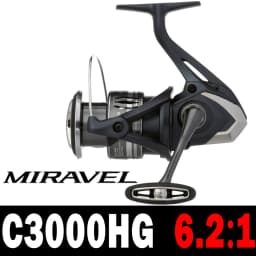SHIMANO Reel MIRAVEL Spinning Fishing Reel 5+1BB 5.0:1/6.2:1 Ratio Metal Spool 3-11KG Power HGN Gearing Saltewater Fishing Reels