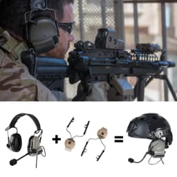 WADSN Tactical C2 II Headset with Microphone CS Earmuff For Hunting Shooting Headphones Hearing Protective Ear Protection