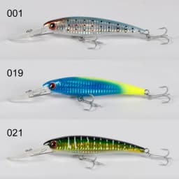 Noeby Minnow Trolling Fishing Lure 3pcs 120mm 140mm 160mm Slow Sinking Wobblers Hard Bait Set Saltwater Fishing Tackles Lures