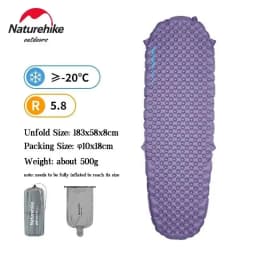Naturehike Air Mats R Value 5.8 Outdoor Sleeping Pad Ultralight Travel Camping Mattress 1 Person Air Cushion Hiking Trekking
