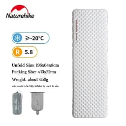 Naturehike Air Mats R Value 5.8 Outdoor Sleeping Pad Ultralight Travel Camping Mattress 1 Person Air Cushion Hiking Trekking