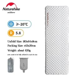 Naturehike Air Mats R Value 5.8 Outdoor Sleeping Pad Ultralight Travel Camping Mattress 1 Person Air Cushion Hiking Trekking