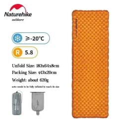 Naturehike Air Mats R Value 5.8 Outdoor Sleeping Pad Ultralight Travel Camping Mattress 1 Person Air Cushion Hiking Trekking