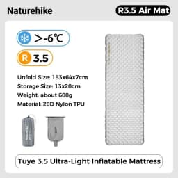 Naturehike Air Mats R Value 5.8 Outdoor Sleeping Pad Ultralight Travel Camping Mattress 1 Person Air Cushion Hiking Trekking