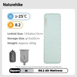 Naturehike Air Mats R Value 5.8 Outdoor Sleeping Pad Ultralight Travel Camping Mattress 1 Person Air Cushion Hiking Trekking
