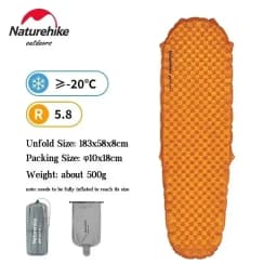 Naturehike Air Mats R Value 5.8 Outdoor Sleeping Pad Ultralight Travel Camping Mattress 1 Person Air Cushion Hiking Trekking