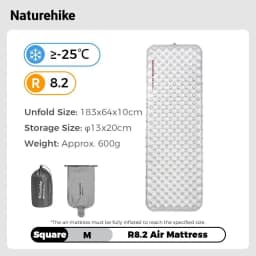 Naturehike Air Mats R Value 5.8 Outdoor Sleeping Pad Ultralight Travel Camping Mattress 1 Person Air Cushion Hiking Trekking