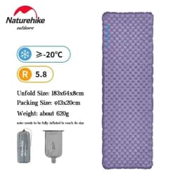 Naturehike Air Mats R Value 5.8 Outdoor Sleeping Pad Ultralight Travel Camping Mattress 1 Person Air Cushion Hiking Trekking