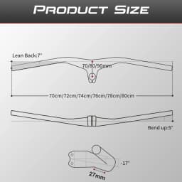 RXL SL MTB Carbon Integrated Handlebar and Stem 28.6mm-17 Degree 760/780/800mm Mountain Bike Handles Bar for Bicycle MTB Handle