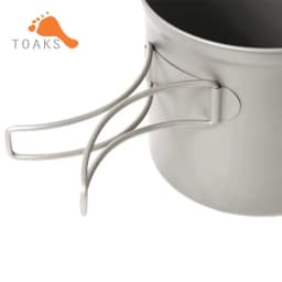 TOAKS Titanium 1100ml, POT-1100 Pot Ultralight Outdoor Camping Equipment, Mug with Lid and Foldable Handle Tableware
